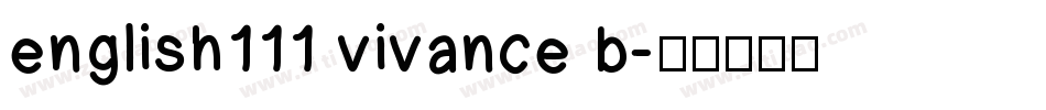 english111 vivance b字体转换